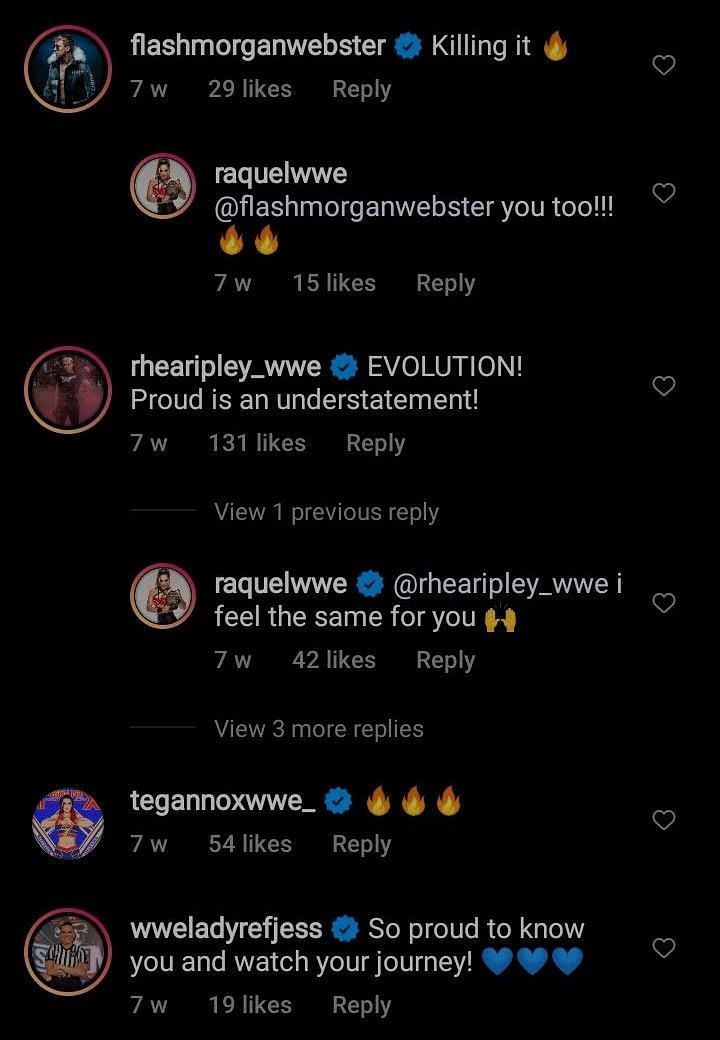 Rhea Ripley, Tegan Nox, and Flash Morgan Webster reacted to Gonzalez's transformation